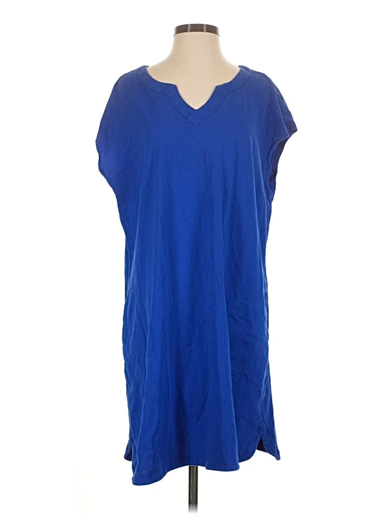Pre-owned Lands' End Casual Dress In Blue