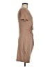 Shein Solid Tan Casual Dress Size 6 - photo 4