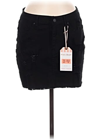 Wax Jean Denim Skirt (view 1)