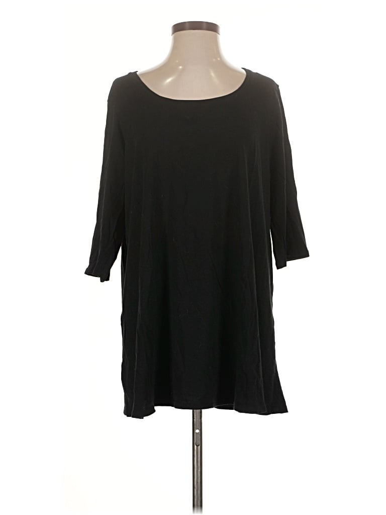 Pre-owned Purejill 3/4 Sleeve T-shirt In Black