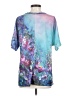 Unbranded 100% Polyester Floral Blue Short Sleeve T-Shirt Size S - photo 2