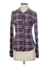 rue21 Plaid Burgundy Long Sleeve Blouse Size S - photo 1