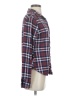 rue21 Plaid Burgundy Long Sleeve Blouse Size S - photo 4