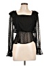 Hyfve 100% Polyester Black 3/4 Sleeve Blouse Size L - photo 1
