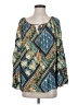 Johnny Was Aztec Or Tribal Print Floral Paisley Plaid Multi Color Blue Long Sleeve Blouse Size S - photo 1