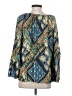 Johnny Was Aztec Or Tribal Print Floral Paisley Plaid Multi Color Blue Long Sleeve Blouse Size S - photo 2