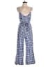 Forever 21 Checkered-gingham Blue Jumpsuit Size M - photo 1