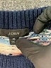 J.Crew Chevron-herringbone Blue Pullover Sweater Size M - photo 7