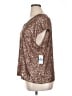 CeCe Metallic Silver Short Sleeve Blouse Size XL - photo 5