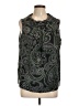 Talbots 100% Silk Paisley Black Sleeveless Silk Top Size L - photo 1