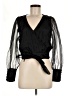 Do & Be 100% Polyester Black Long Sleeve Blouse Size M - photo 1