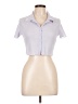 Shein Purple Short Sleeve Blouse Size L - photo 1
