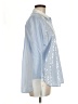 Ann Taylor LOFT Metallic Blue Long Sleeve Blouse Size M - photo 4