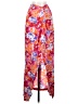 L Space 100% Rayon Floral Orange Casual Skirt Size S - photo 1