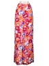 L Space 100% Rayon Floral Orange Casual Skirt Size S - photo 2