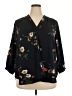 Vince Camuto 100% Polyester Floral Black 3/4 Sleeve Blouse Size 2X - photo 1