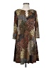 MSK Paisley Brown Casual Dress Size S - photo 1