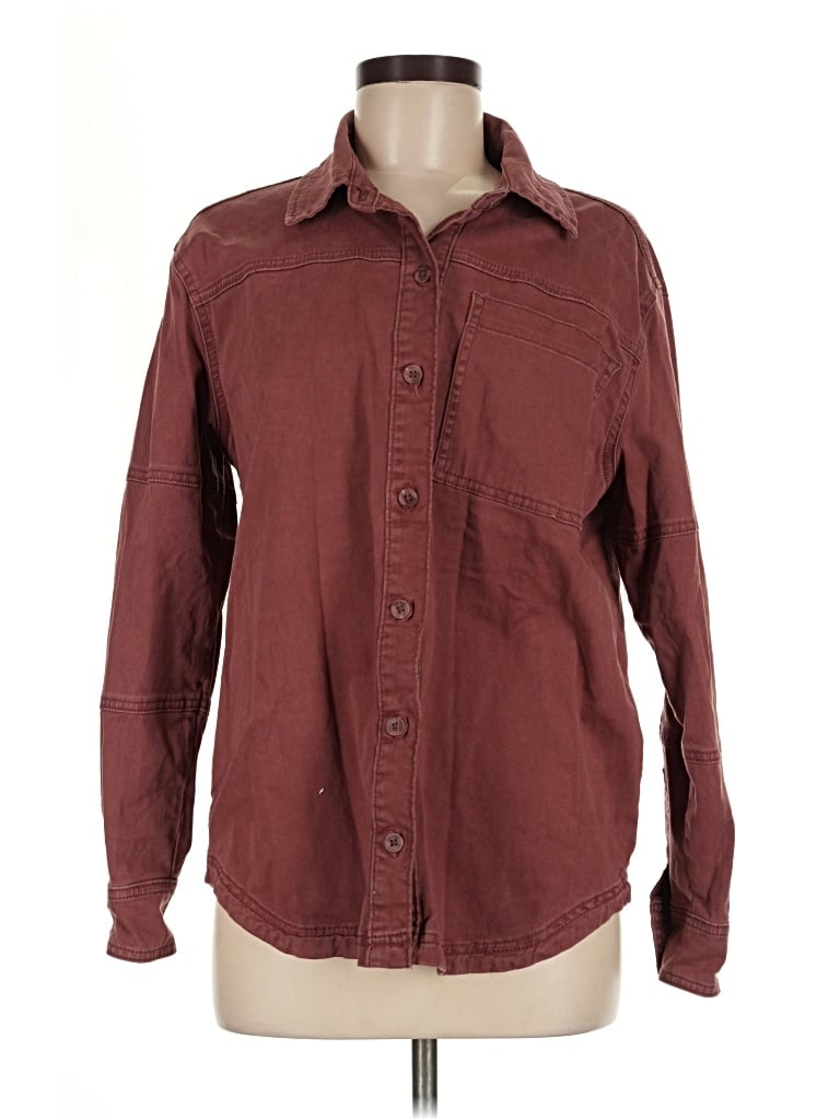 Pre-owned Bagatelle Long Sleeve Button Down Shirt In Burgundy
