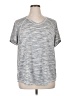 Xersion Tweed Silver Short Sleeve T-Shirt Size 0X - photo 1