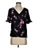 CeCe Black Short Sleeve Blouse Size XS - photo 1