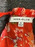 Rose + Olive 100% Polyester Orange Short Sleeve Blouse Size XL - photo 7