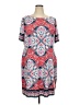Eliza J Print Multi Color Red Casual Dress Size 20 - photo 1