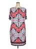 Eliza J Print Multi Color Red Casual Dress Size 20 - photo 2