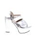 Assorted Brands 100% Leather Metallic Silver Heels Size EU 39 - photo 1