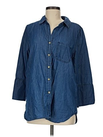 Khakis & Co 3/4 Sleeve Button-Down Shirt (view 1)