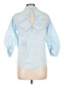 Zara Stripes Blue 3/4 Sleeve Button-Down Shirt Size 10 - photo 2