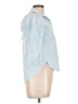 Zara Stripes Blue 3/4 Sleeve Button-Down Shirt Size 10 - photo 4