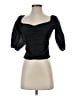 MDRN 100% Cotton Black 3/4 Sleeve Top Size XS - photo 1