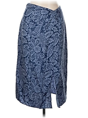 Madewell Linen-Blend Knotted Midi Skirt in Paisley Garden (view 1)