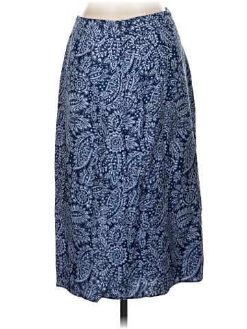 Madewell Linen-Blend Knotted Midi Skirt in Paisley Garden (view 2)