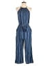 Kingston Grey Chevron-herringbone Blue Jumpsuit Size M - photo 1