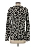 White + Warren 100% Cashmere Animal Print Silver Cashmere Pullover Sweater Size S - photo 2