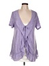 Rose Gal Purple Short Sleeve Top Size L - photo 1
