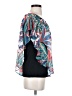 AGB 100% Polyester Blue Short Sleeve Blouse Size S - photo 4