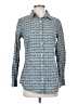J. McLaughlin Hearts Blue Long Sleeve Button-Down Shirt Size S - photo 1