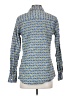 J. McLaughlin Hearts Blue Long Sleeve Button-Down Shirt Size S - photo 2