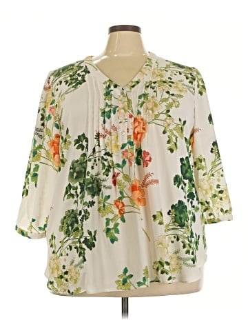 Rose + Olive 3/4 Sleeve Blouse (view 1)