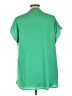 Glam 100% Polyester Green Short Sleeve Blouse Size L - photo 2