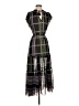 Gap 100% Polyester Plaid Black Casual Dress Size XS - photo 1