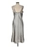 Bebe 100% Polyester Silver Casual Dress Size L - photo 2