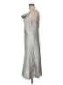 Bebe 100% Polyester Silver Casual Dress Size L - photo 5