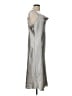 Bebe 100% Polyester Silver Casual Dress Size L - photo 4