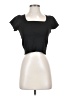 MNG 100% Polyester Black Short Sleeve Top Size XS - photo 1