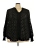 Torrid 100% Polyester Black Long Sleeve Blouse Size 3X Plus (3) - photo 1