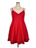 Forever 21 Plus Solid Red Cocktail Dress Size 2X Plus - photo 1