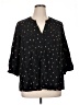 Torrid Hearts Black 3/4 Sleeve Blouse Size 1X Plus (1) - photo 1